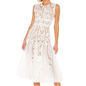 Bronx and Banco- Saba Blanca Midi Dress in White